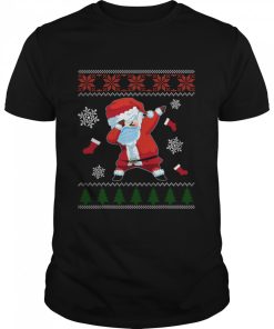 Dabbing Santa Claus Wear Mask Family Matching Christmas shirt