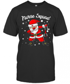 Dabbing Santa Scrubs Nurse Squad T-Shirt