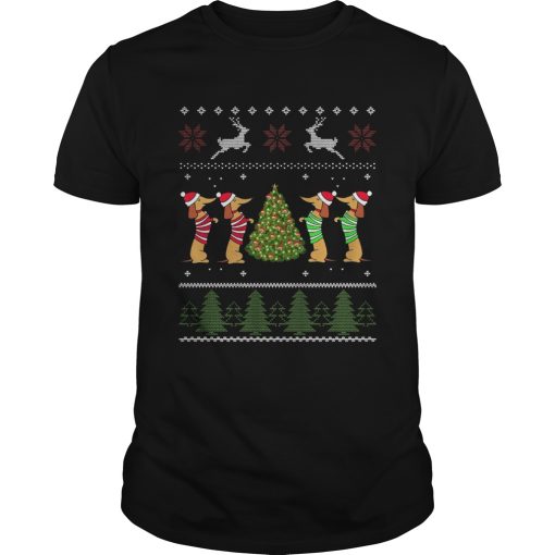 Dachshund Christmas Tree Ugly Xmas shirt