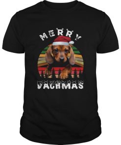 Dachshund Santa Merry Dachmas Christmas Vintage Retro shirt