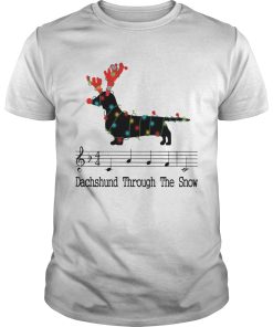 Dachshund Through The Snow Christmas Lights shirt