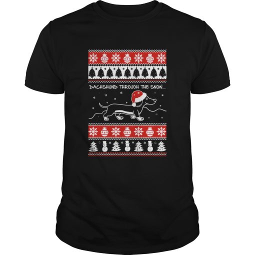 Dachshund Through The Snow Ugly Christmas shirt