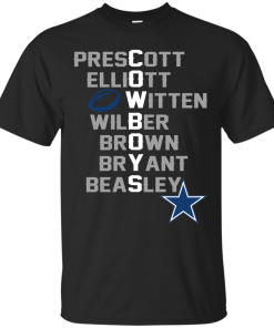 Dallas Cowboys – Prescott, Elliott, Witten, Wilber, Brown, Bryant, Beasley T-Shirt