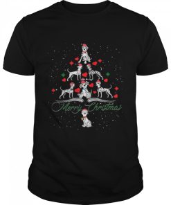 Dalmatian Dog Cartoon Merry Christmas Tree shirt