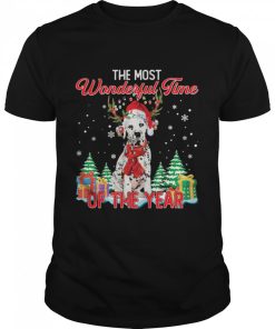 Dalmatian Santa the most wonderful time of the year Christmas shirt