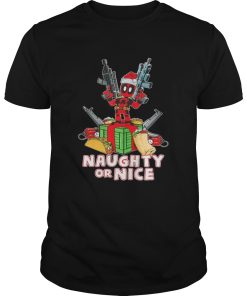 Deadpool Naughty Or Nice Merry Christmas shirt