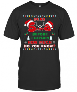 Dear Sant Abefore I Explain How Much Do You Know Christmas T-Shirt