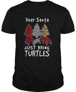 Dear Santa Just Bring Turtles Plaid Christmas Tree shirt