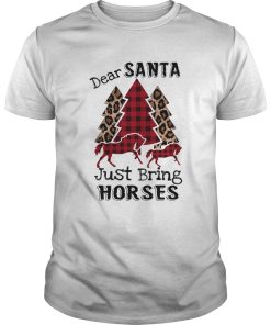 Dear Santa Just bring horses Plaid Christmas Tree shirt