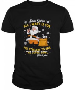 Dear Santa all I want is for the Kansas City Chiefs to win the super bowl thank you Christmas shirt
