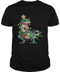 Dinosaur merry christmas tree shirt
