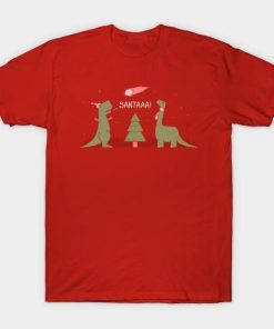 Dinosaur santaaa Christmas shirt