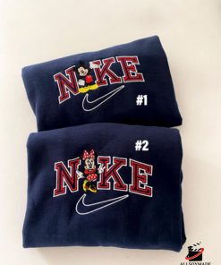 Disney Mickey Nike Couple Embroidered Sweatshirt