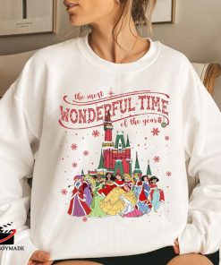 Disney Princess Christmas Sweatshirt, Disney Christmas Trip Shirt For woman