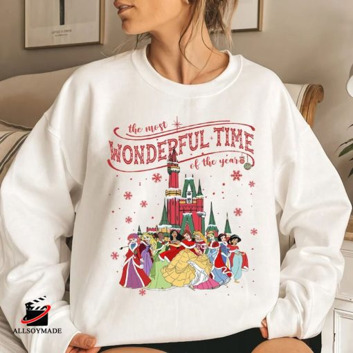 Disney Princess Christmas Sweatshirt, Disney Christmas Trip Shirt For woman