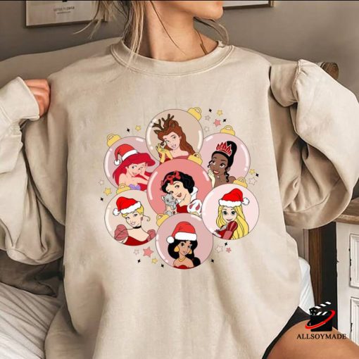 Disney Princess Christmas Sweatshirt, Disney Girl Trip