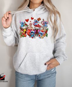 Disney Stitch Coffee Christmas Hoodie, Christmas Stitch Hoodie