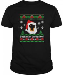Doberman Dog Santa Christmas shirt