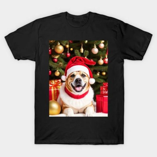 Dog Santa and gifts Christmas shirt
