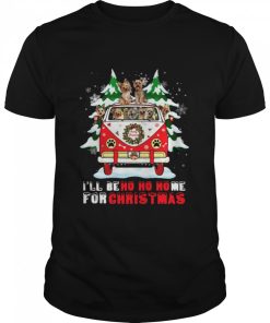 Dogs driver car Ill be ho ho home for Christmas shirt