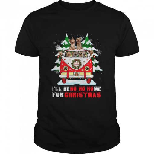 Dogs driver car Ill be ho ho home for Christmas shirt