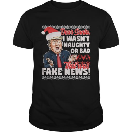 Donald Trump Fake News Ugly Christmas shirt