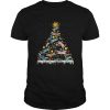 Dragonfly Bird Xmas Tree Lights Swarm Nymph Ugly Christmas shirt