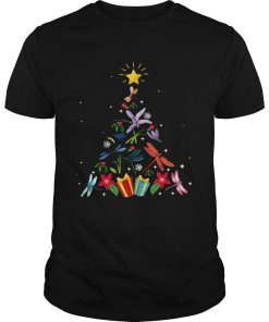 Dragonfly Christmas Tree Xmas Lover Gifts shirt