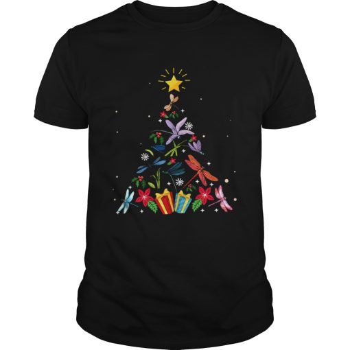 Dragonfly Christmas Tree Xmas Lover Gifts shirt