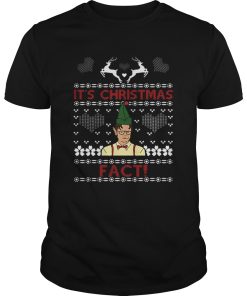 Dwight Schrute Its Christmas Fact Ugly Christmas shirt