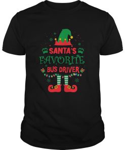 ELF Santas Favorite Bus Driver Merry Christmas t-shirt