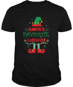 ELF Santas Favorite Caregiver Merry Christmas shirt