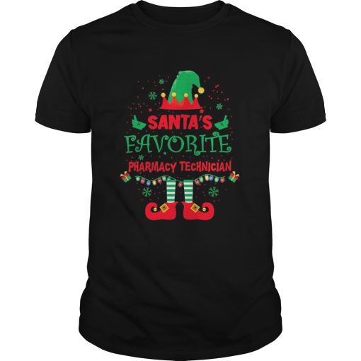 ELF Santas Favorite Pharmacy Technician Merry Christmas shirt