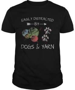 Easily Distracted By Dogs And Yarn Christmas shirt