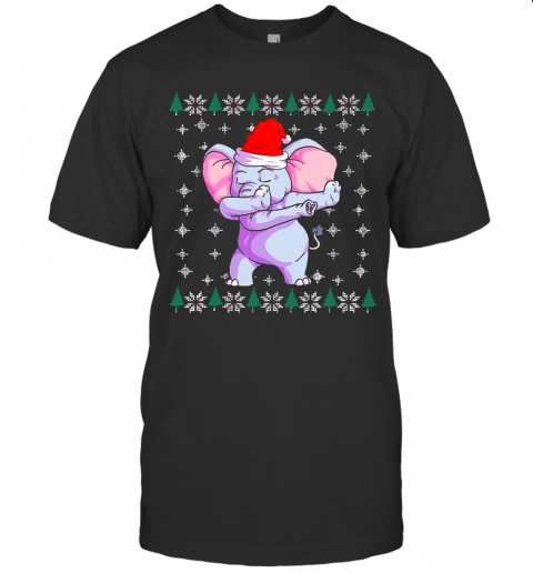 Elephant Christmas Boys Santa Hat Lover Gift T-Shirt