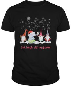Elephant Just hanging with my gnomies christmas shirt