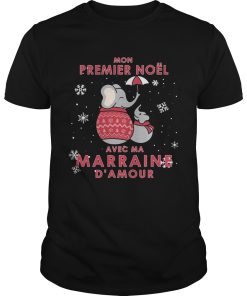 Elephant Mon Premier Noel Avec Ma Marraine Damour Shirt
