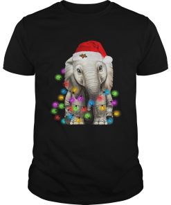 Elephant Santa Light Christmas shirt