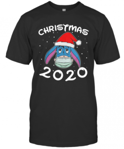 Face Eeyore Santa Wear Mask Merry Christmas 2020 Christmas T-Shirt