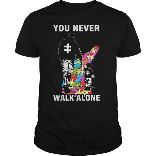 Father and Son you never walk alone Autism shirt, hoodie