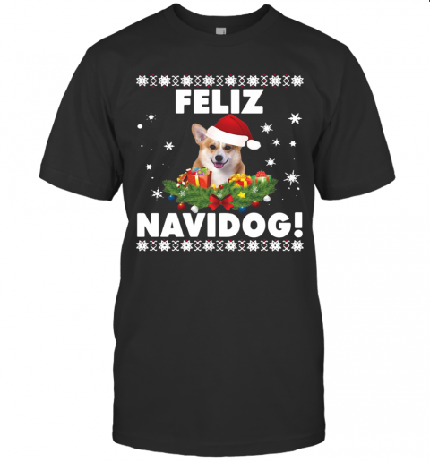 Feliz Navidog Corgi Dog Ugly T-Shirt