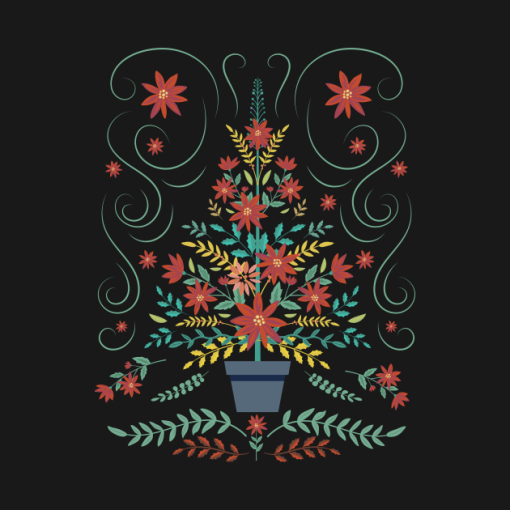 Folk Art Christmas Tree shirt