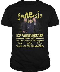 Genesis 53rd anniversary 1967-2020 thank you for the memories shirt