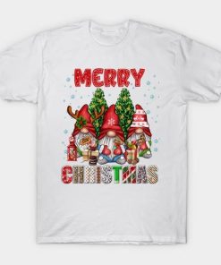 Gnome Family and Xmas Tree Merry Christmas shirt