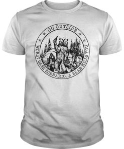 Go outside worst case scenario a bear kills you shirt, hoodie, long sleeve