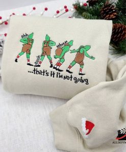 Grinch Christmas Embroidered Sweatshirt, Grinch Couple Gift