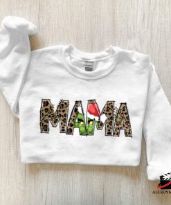 Grinch Christmas Mama Leopard Sweatshirt