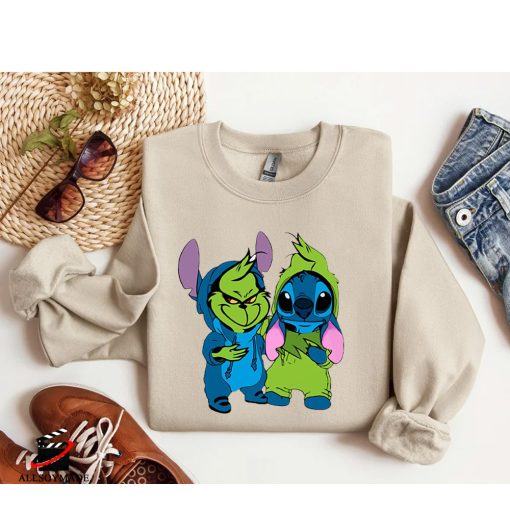 Grinch Stitch Christmas Sweatshirt