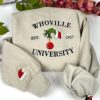 Grinch Whoville University Christmas Embroidered Sweatshirt