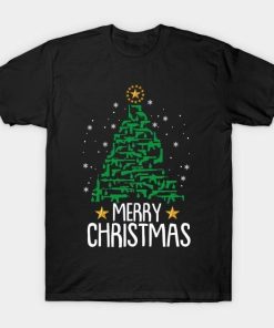 Gun Christmas Tree Christmas shirt